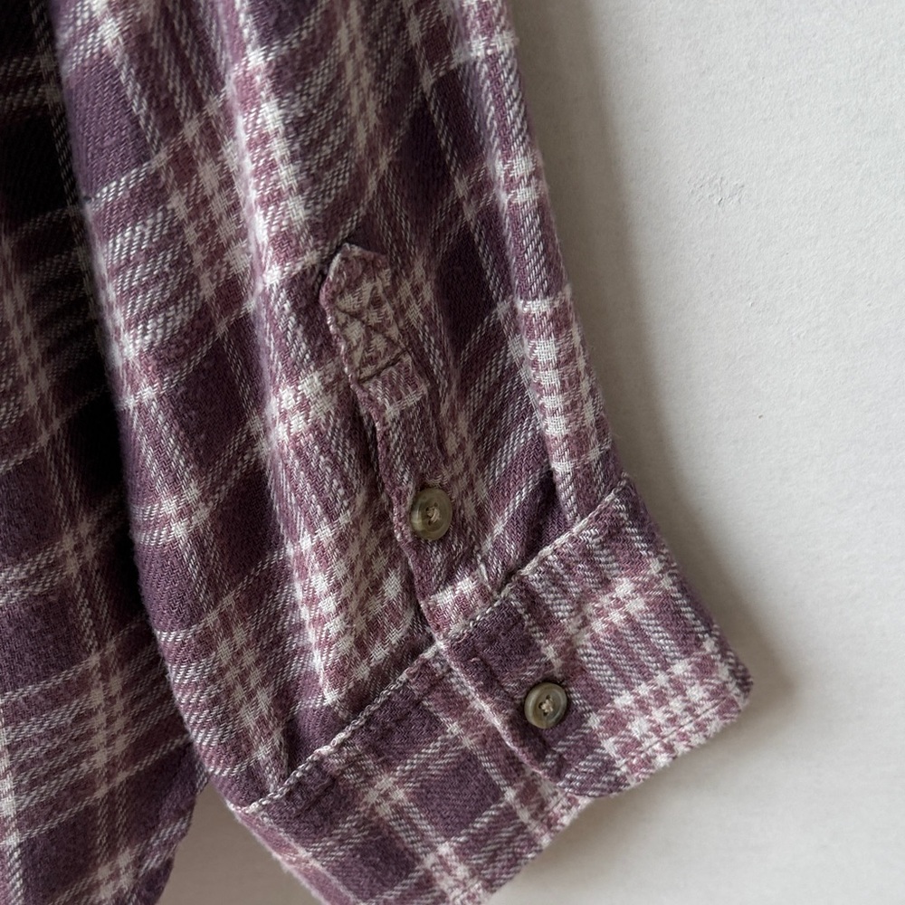 American Eagle Outfitters Purple Plaid Flannel Shirt - Picture 5 of 5